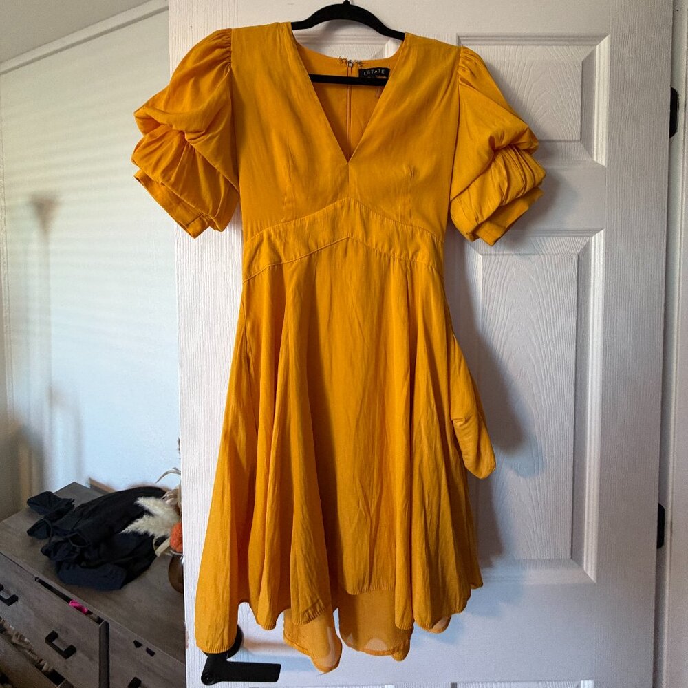1. STATE Puff Sleeve Mini Dress